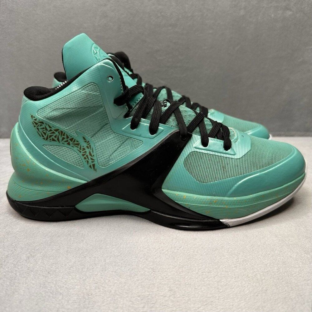 Mens Size 9‎ Li-Ning Wade 'Sixth Man' Basketball Shoes Green Blue Way of Wade